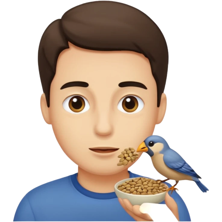 Guy eating bird seed emoji