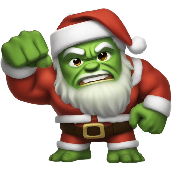 Hulk Santa  emoji