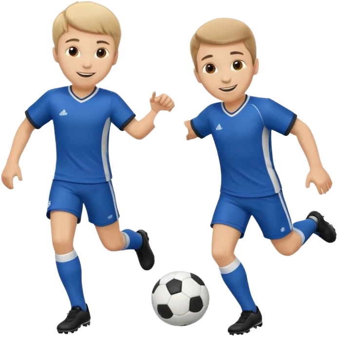 two brothers playings soccer emoji