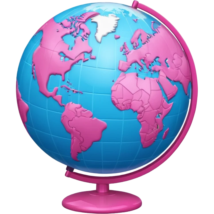 mix light pink dark pink and white girly globe with WWW in big letters under it.
It looks like an internet bar icon. emoji