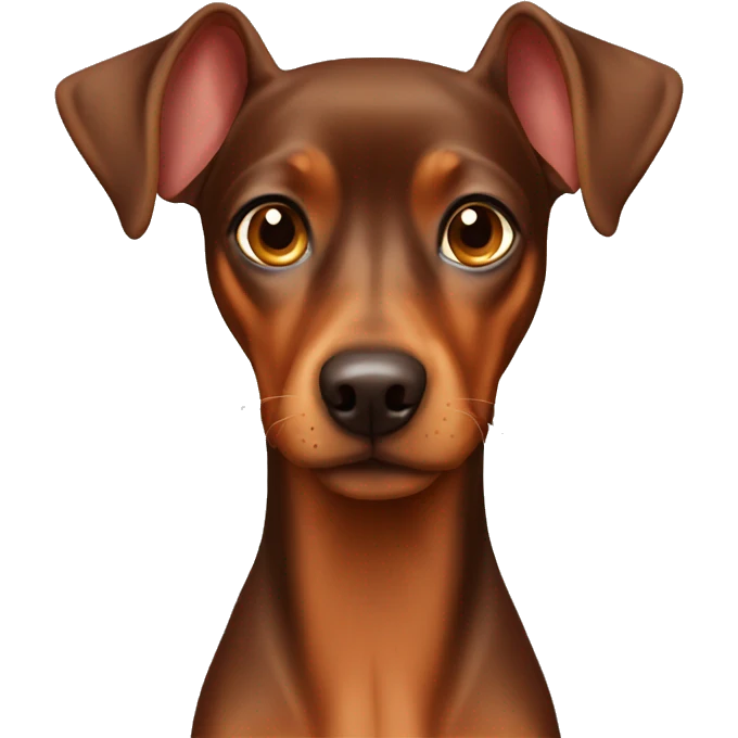 Brown Pinscher with short tail emoji
