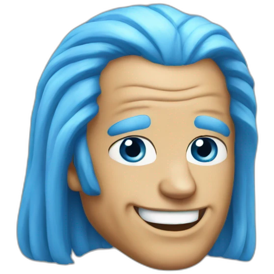 Biden with blue hair emoji