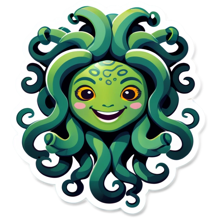 Happy Medusa emoji