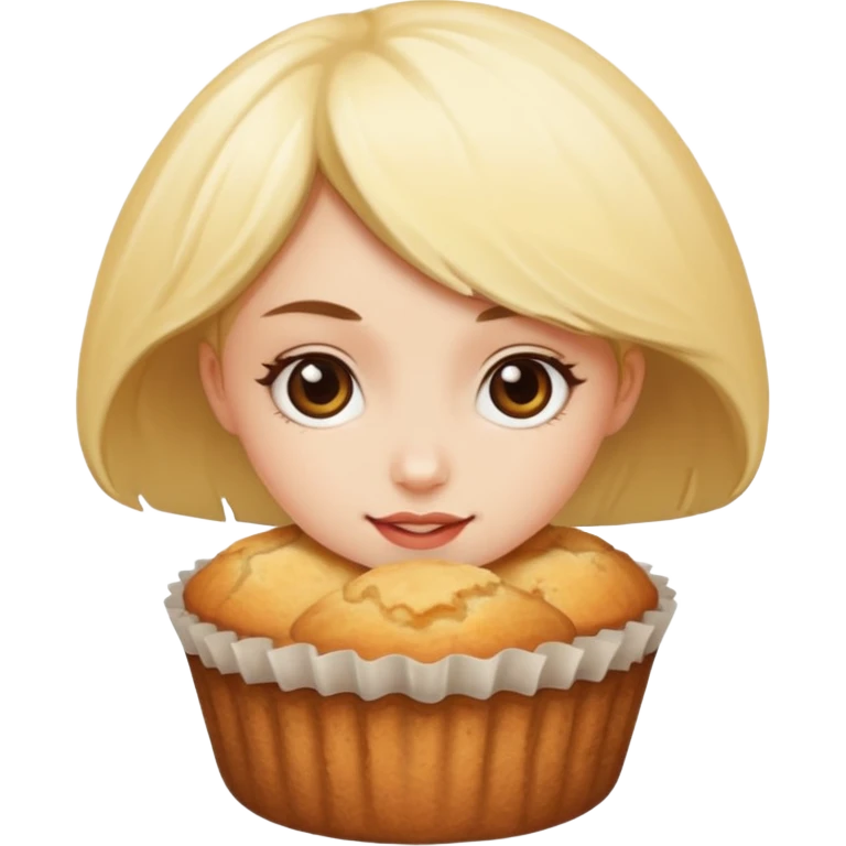 girl as vanilla muffin emoji