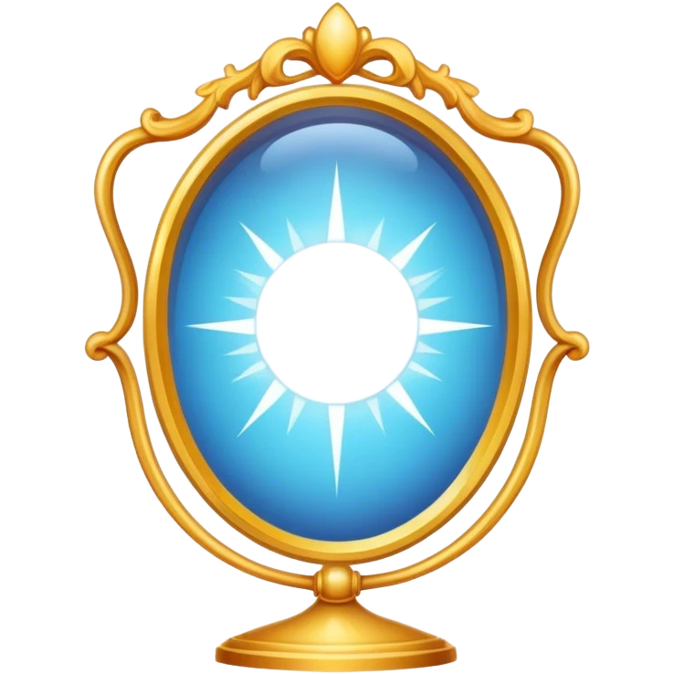 magic mirror reflecting a bright soul light emoji