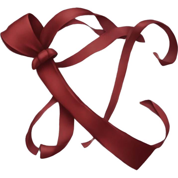 dark red bow emoji