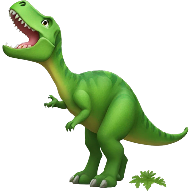dinosaur eating fern emoji