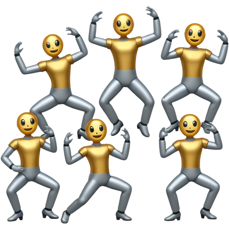 Создай картинку где металы тонцуют emoji