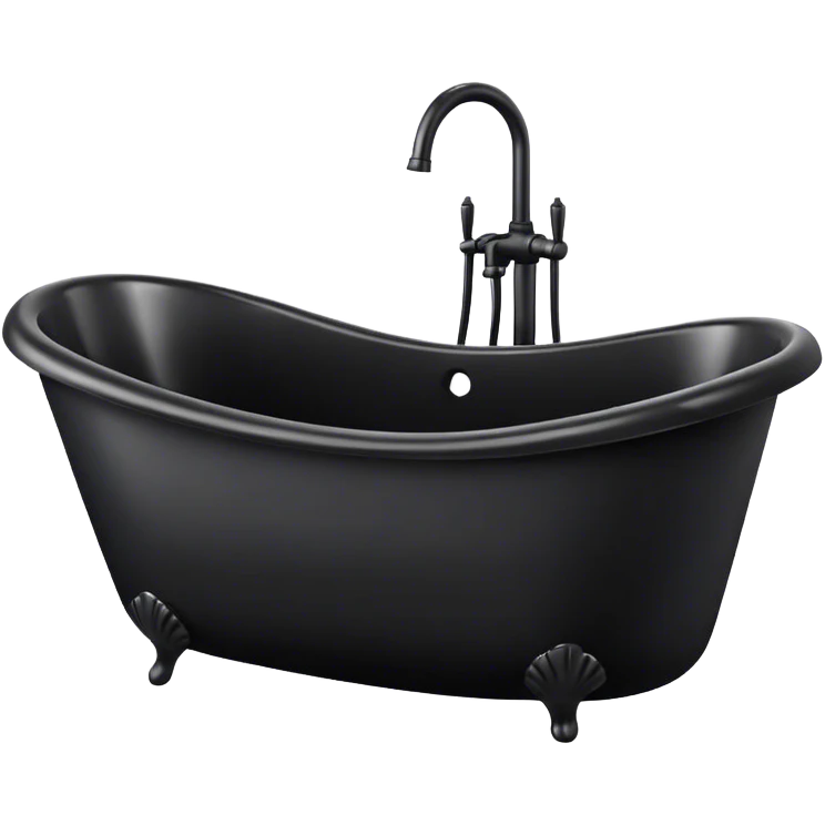Black bathtub emoji