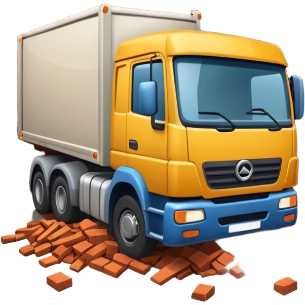 lorry crash into wall emoji