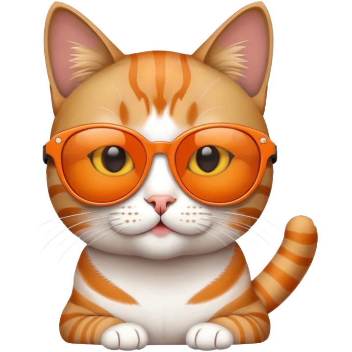cat wearing sunglasses playful expression emoji