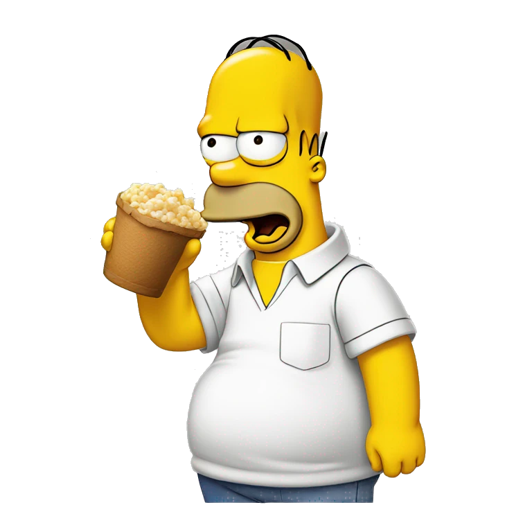 Homer Simpson qui mange  emoji