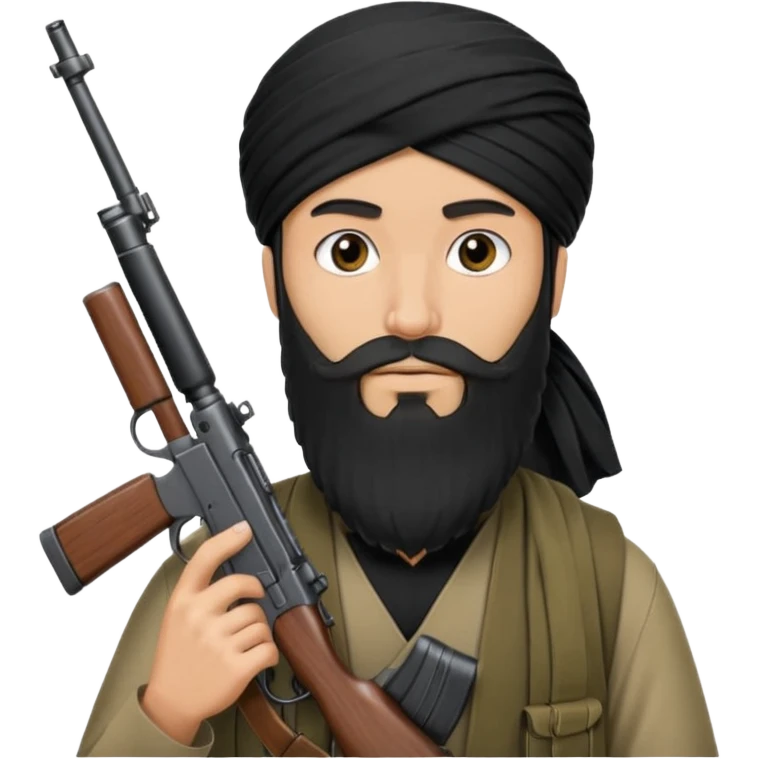 Taliban with gun one piece emoji