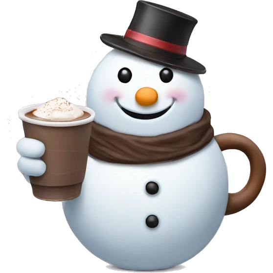 Snowman with hot chocolate  emoji