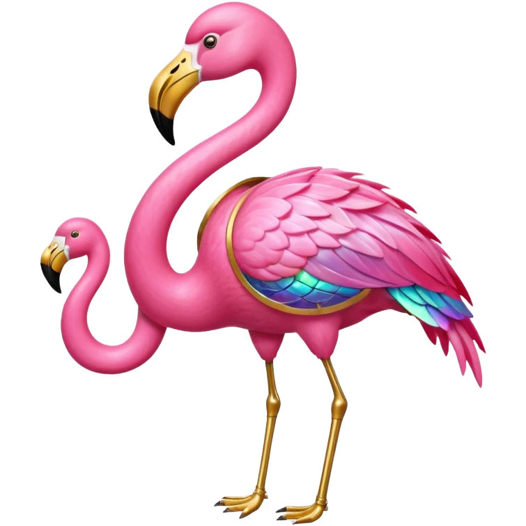 Flamingo in armor emoji