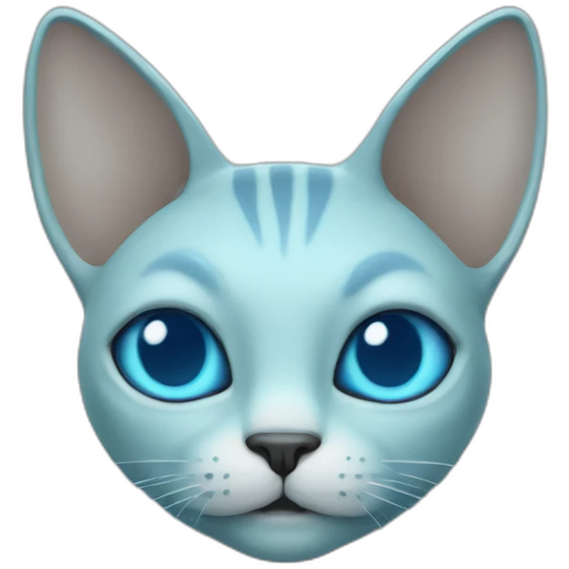 blue alien cat emoji