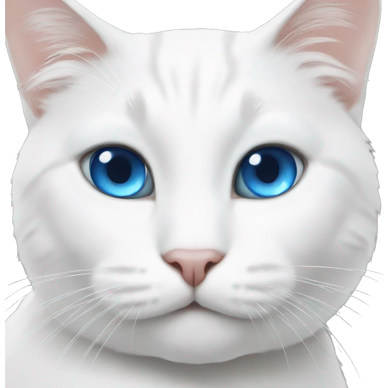 white cat with blue eyes emoji