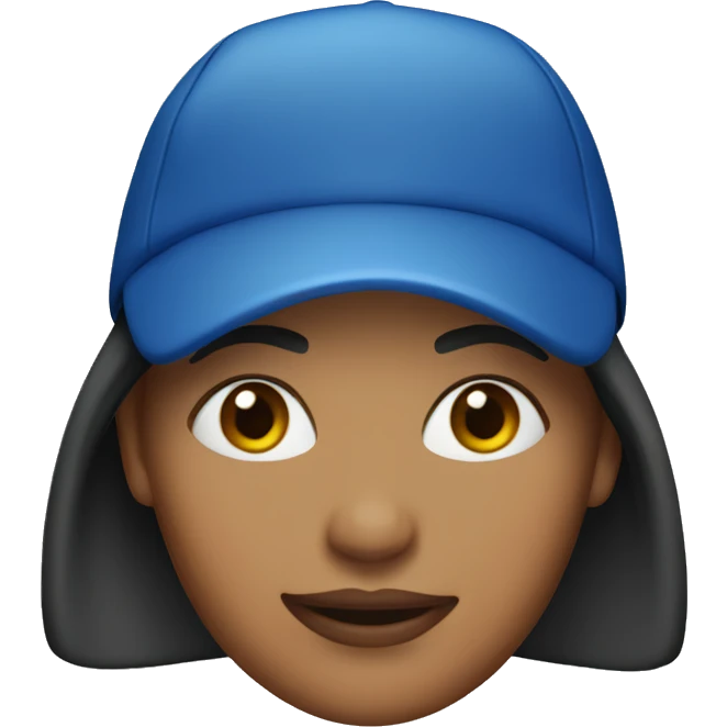 a woman with a blue cap emoji