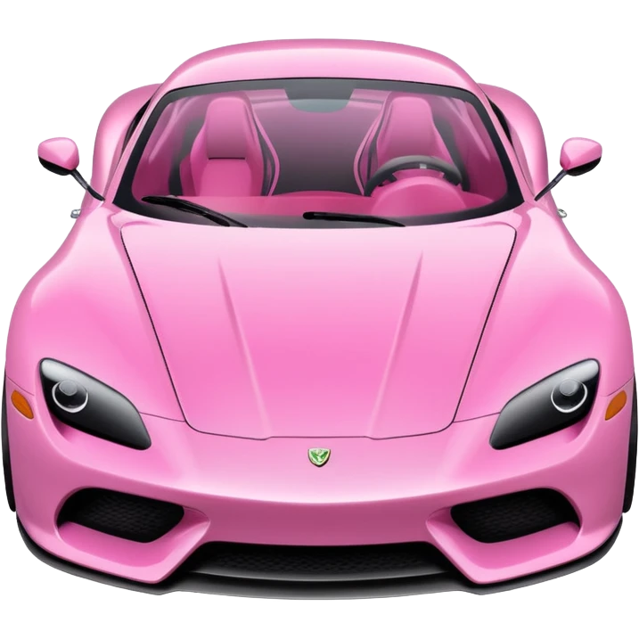  pink sleek and modern sports car with aerodynamic design, glossy finish, realistic reflections, dramatic lighting, isolated on transparent background emoji