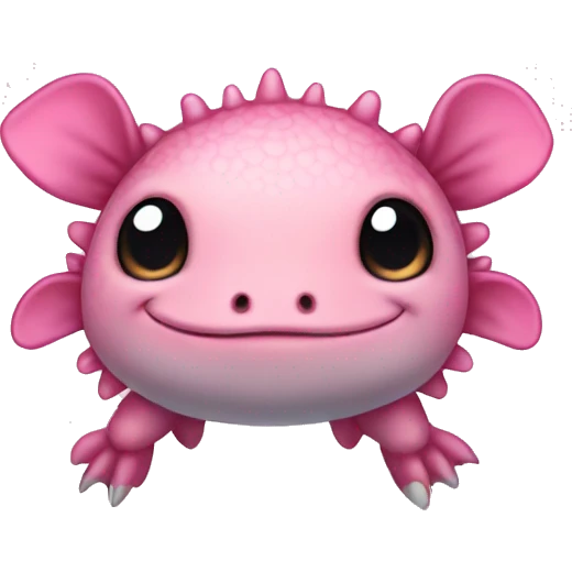 pink cute axolotl stitch emoji