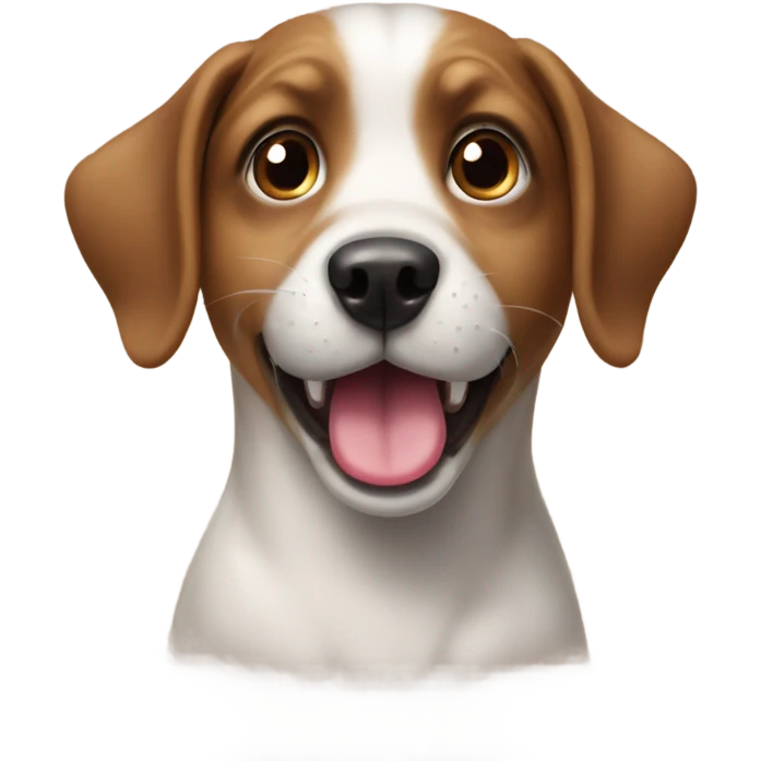 Awkward dog with tongue out  emoji