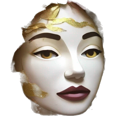  Hemp 420 lady face melting gold drizzle kintsugi multicoloured funky alm leaves tropical made of 420 origami newspaper roses hemp leaves lantern fairy lights paper and hemp leaves in hair emoji