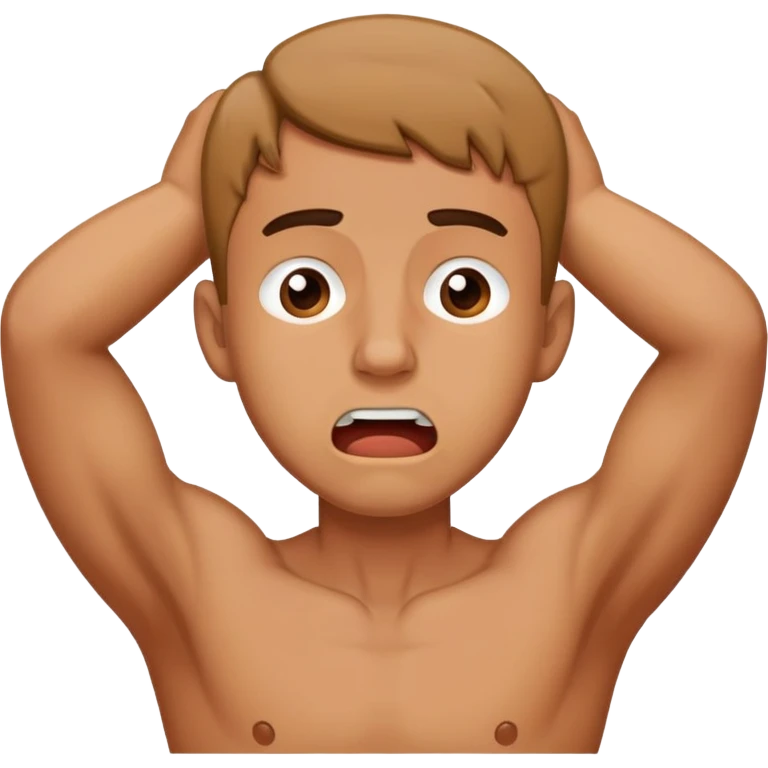 Man choking himself  emoji