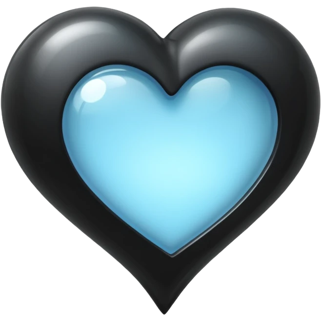Black heart inside the thought bubble emoji