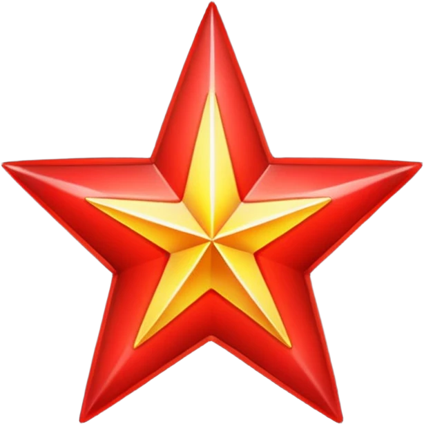 یک ایموجی بسیار ساده بساز که همین ستاره رو رنگش رو قرمز کن emoji