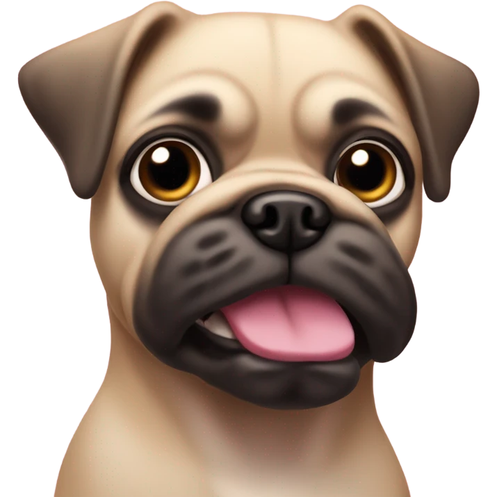 Pink Pig dog that looks like a pug emoji