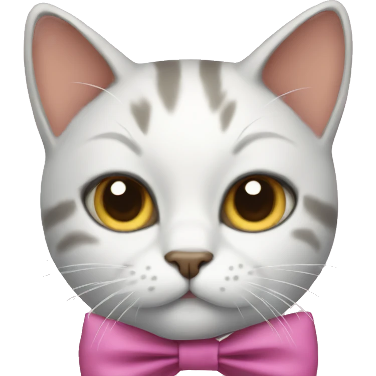 Cat with a bow emoji