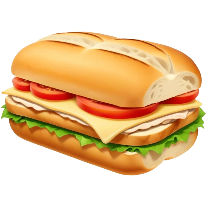 ciabatta sandwich with chicken emoji