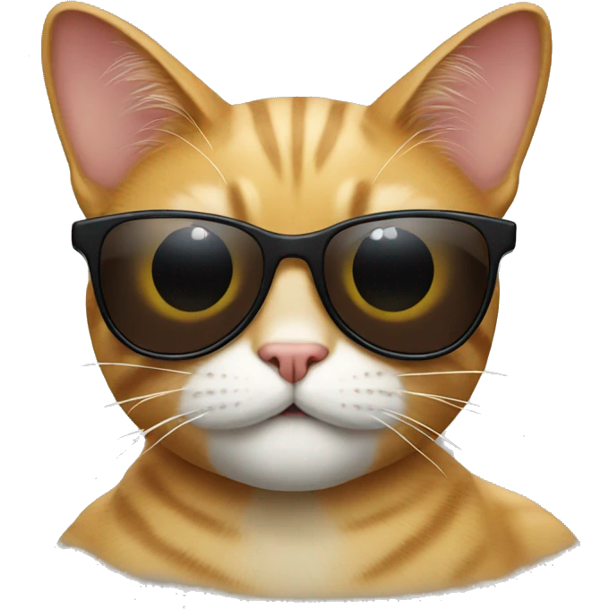Cat with sunglasses emoji