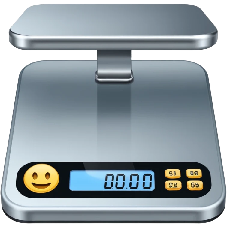 Weighing scale showing numbers emoji
