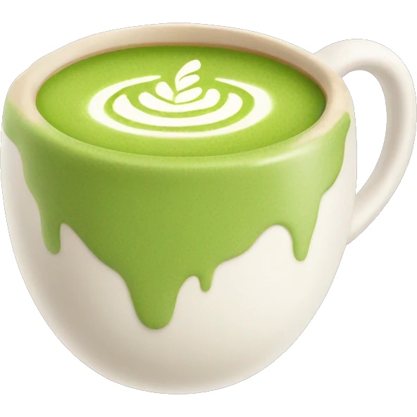 matcha latte in a cup emoji