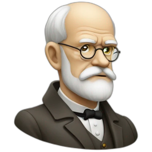 Sigmund Freud thinking emoji
