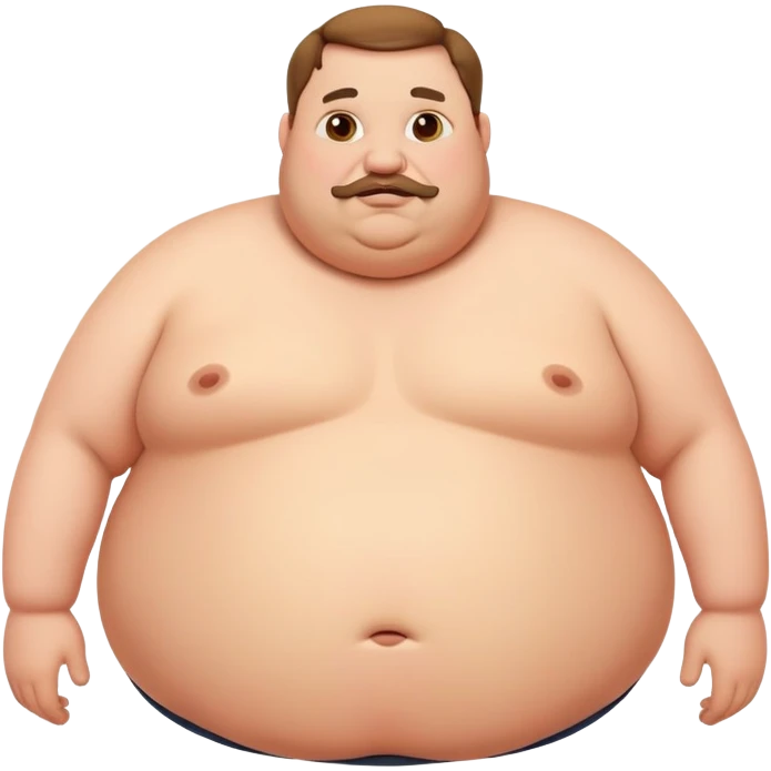 fat man with big belly emoji