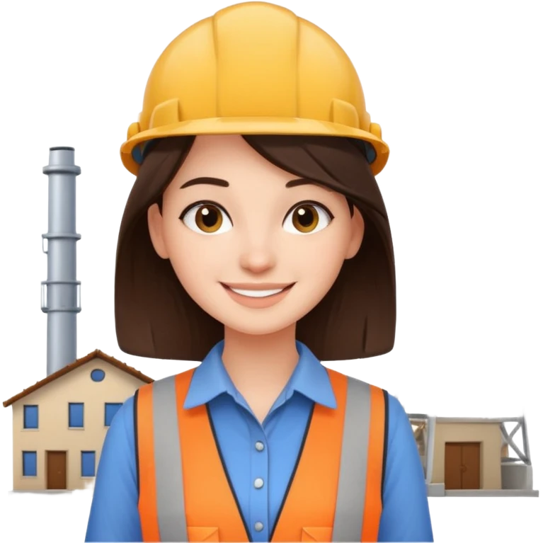 girl architect - brunette - 20 years old cute pose emoji