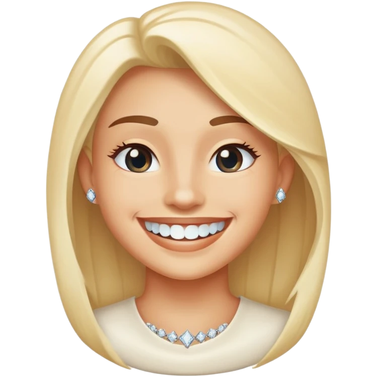 Diamond teeth smile emoji