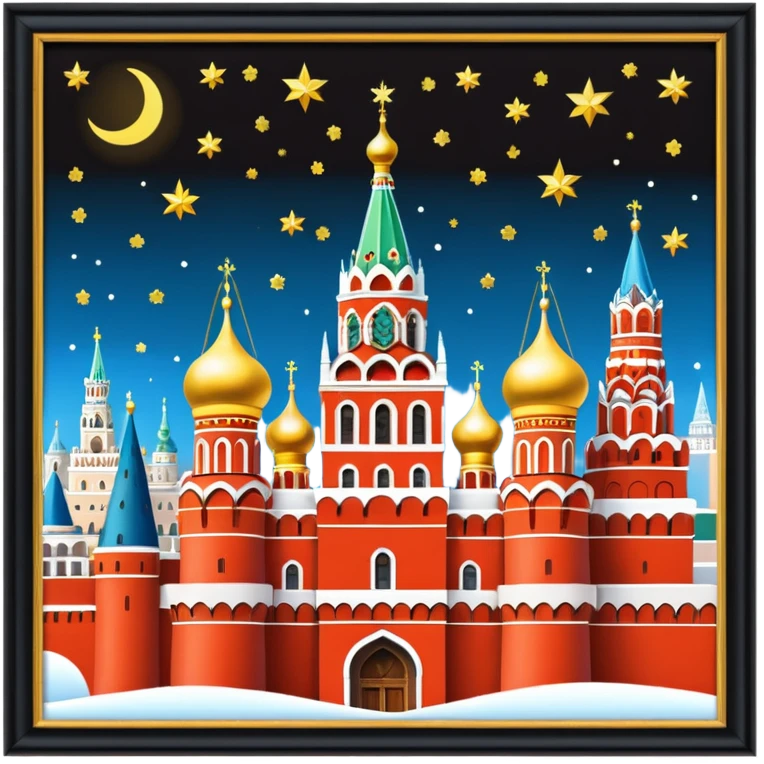 kremlin. moscow. New Year. aesthetic  emoji