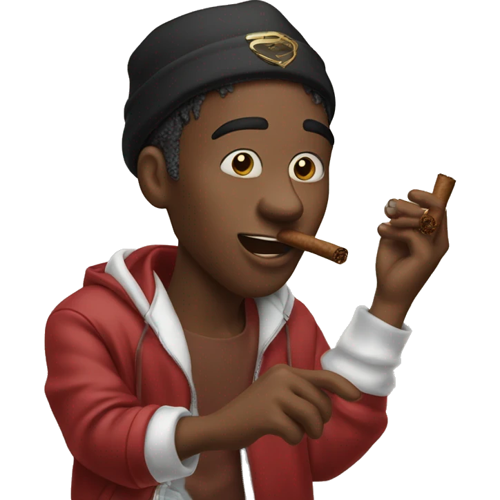 Bladee holding a cigars  emoji