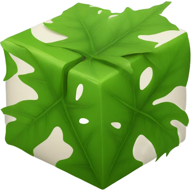 Cube shaped leafs emoji