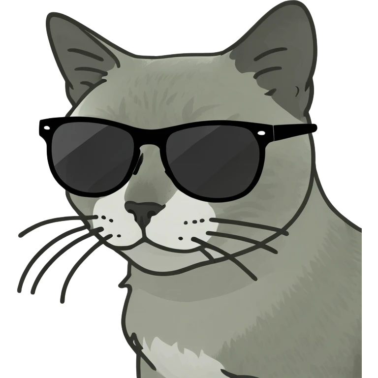 Cat with sunglasses emoji