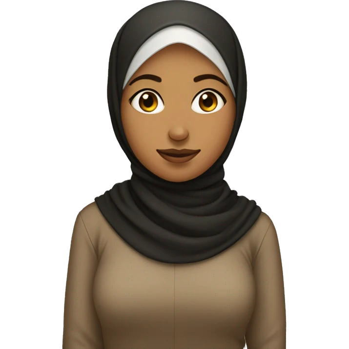 Brown hijab girl doing the side eye emoji