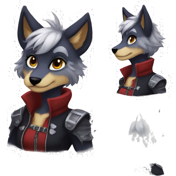 Edgy anthro furry by Falvie, AngieWolf emoji