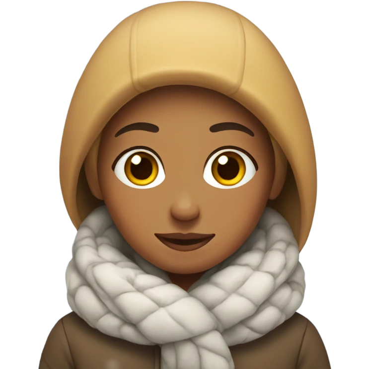 cozy girl in the snow emoji