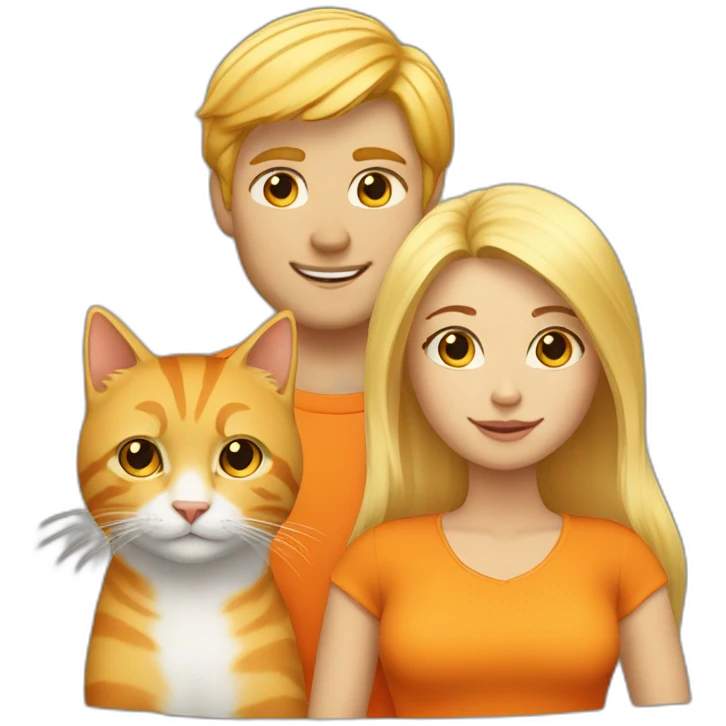 blond-hair-girl-and-blond-hair-man-and-orange-cat emoji