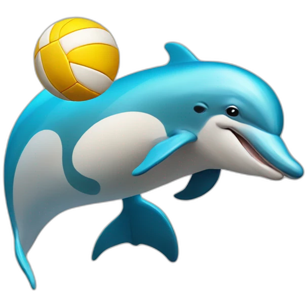 dolphin with volleyball emoji