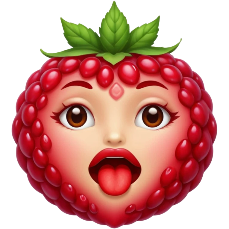 Framboise amoureuse qui fait des bisous  emoji