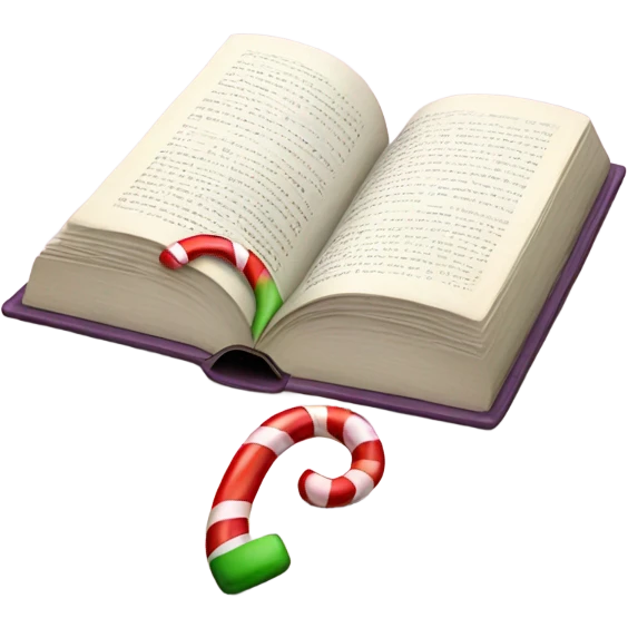 Book and candycane emoji